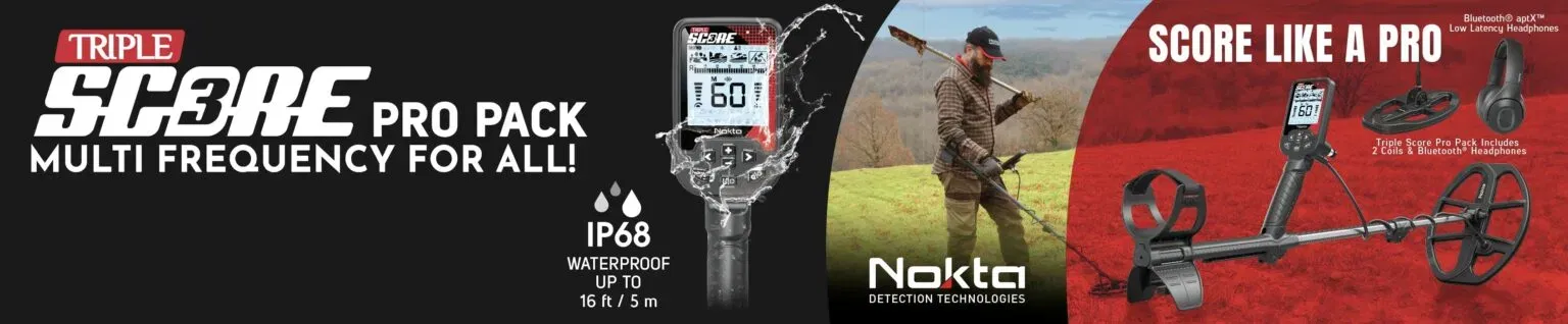 Nokta Triple Score Pro Pack &ndash; Multi Frequency, IP68 Waterproof